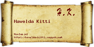 Havelda Kitti névjegykártya