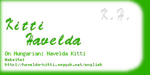 kitti havelda business card